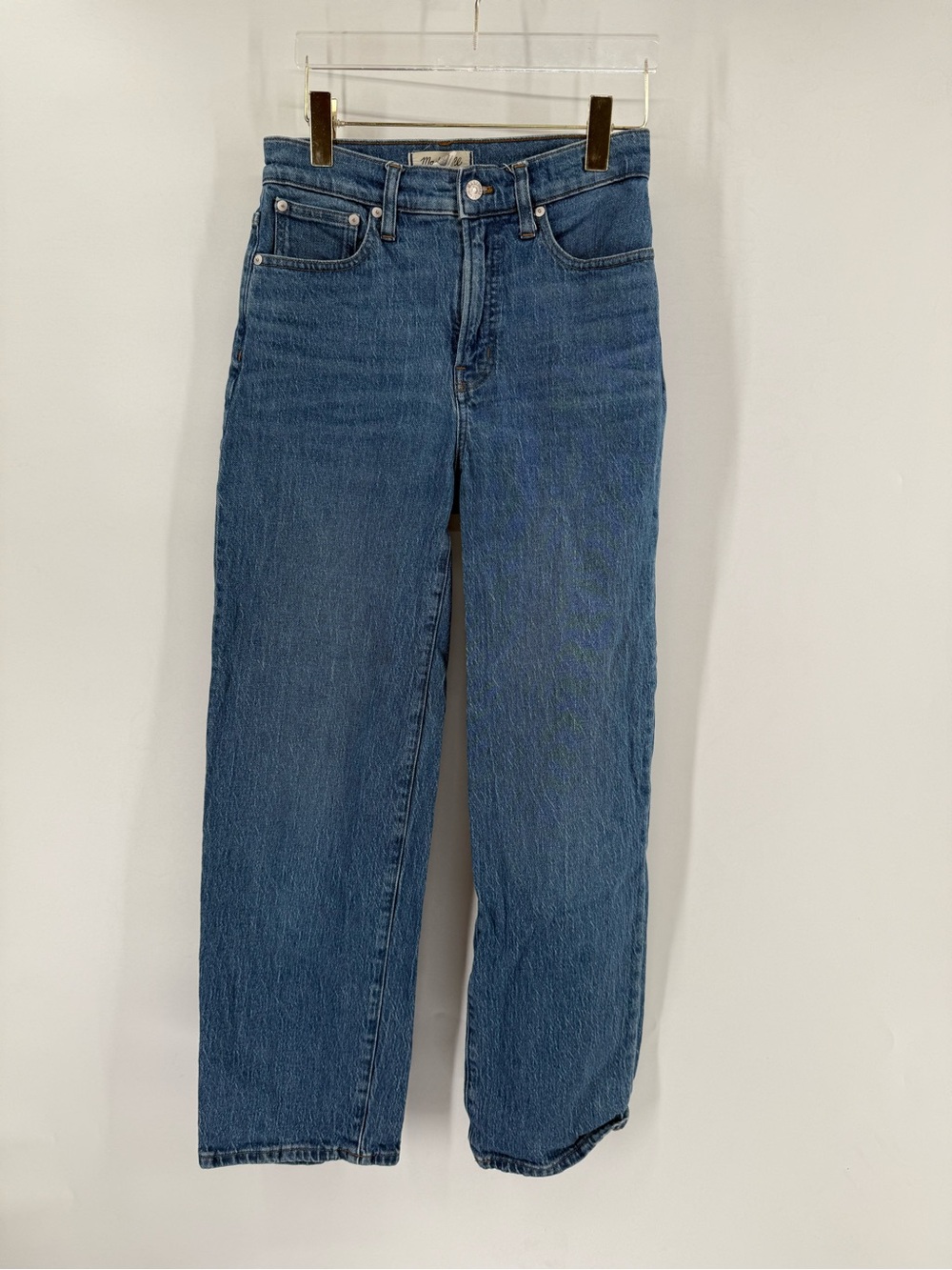 Madewell Blue High-Rise Wide-Leg Jeans